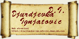 Đurđevka Ignjatović vizit kartica